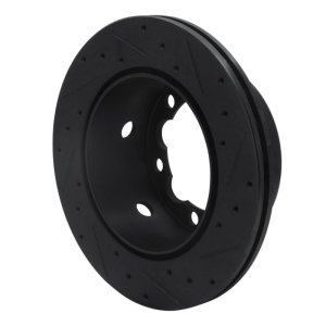 Dodge Sprinter 3500 Brake Rotor (1) - Rear Left - R1 Concepts - Drilled & Slotted - Black - `02-`06